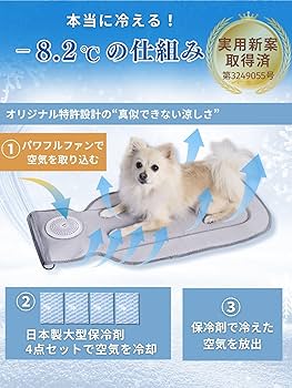 Amazon | [ONEKOSAMA OINUSAMA] 空調クールマット ペット 犬 猫